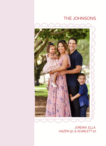 Vertical Happy Holidays Lace 